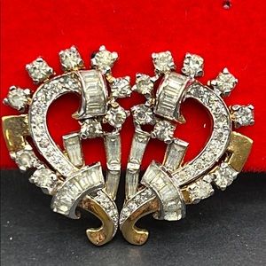 WOW! Vintage 1940’s Mazer crystal earrings